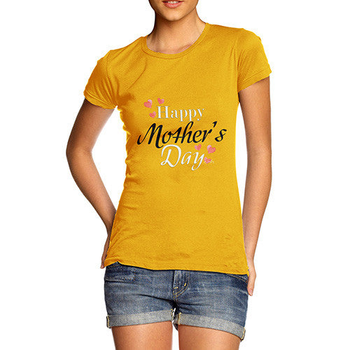 Women's Happy Mother's Day Hearts T-Shirt