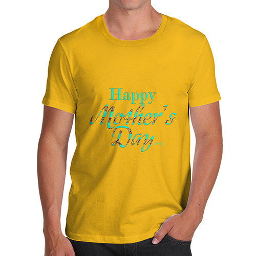 Men's Happy Mother's Day Glitter T-Shirt