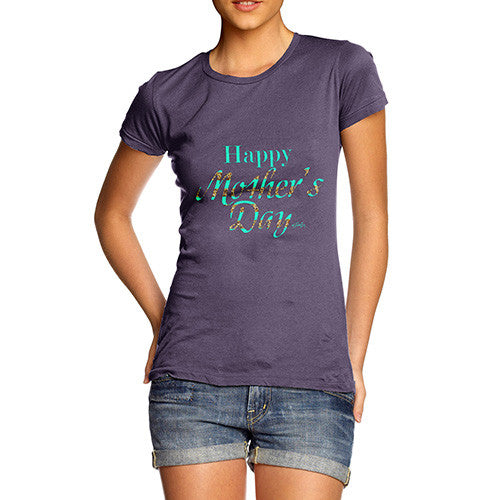 Women's Happy Mother's Day Glitter T-Shirt