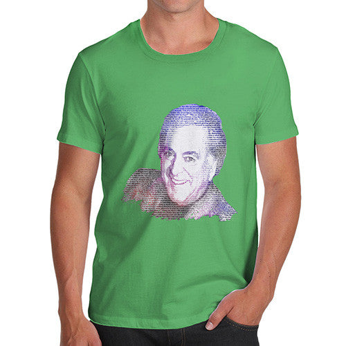 Men's Terry Wogan Text Portrait T-Shirt