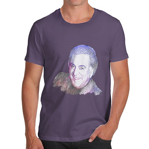 Men's Terry Wogan Text Portrait T-Shirt