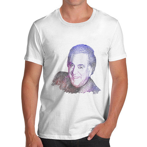 Men's Terry Wogan Text Portrait T-Shirt