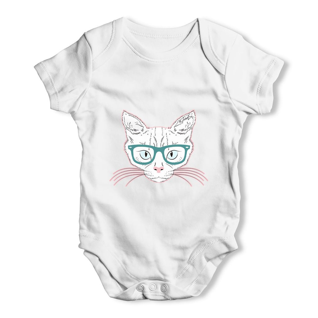 Funny Hipster Cat Baby Grow Bodysuit