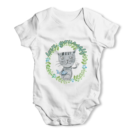 Love Yourself Cat Baby Grow Bodysuit