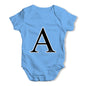 Alphabet Monogram Letter A Baby Grow Bodysuit