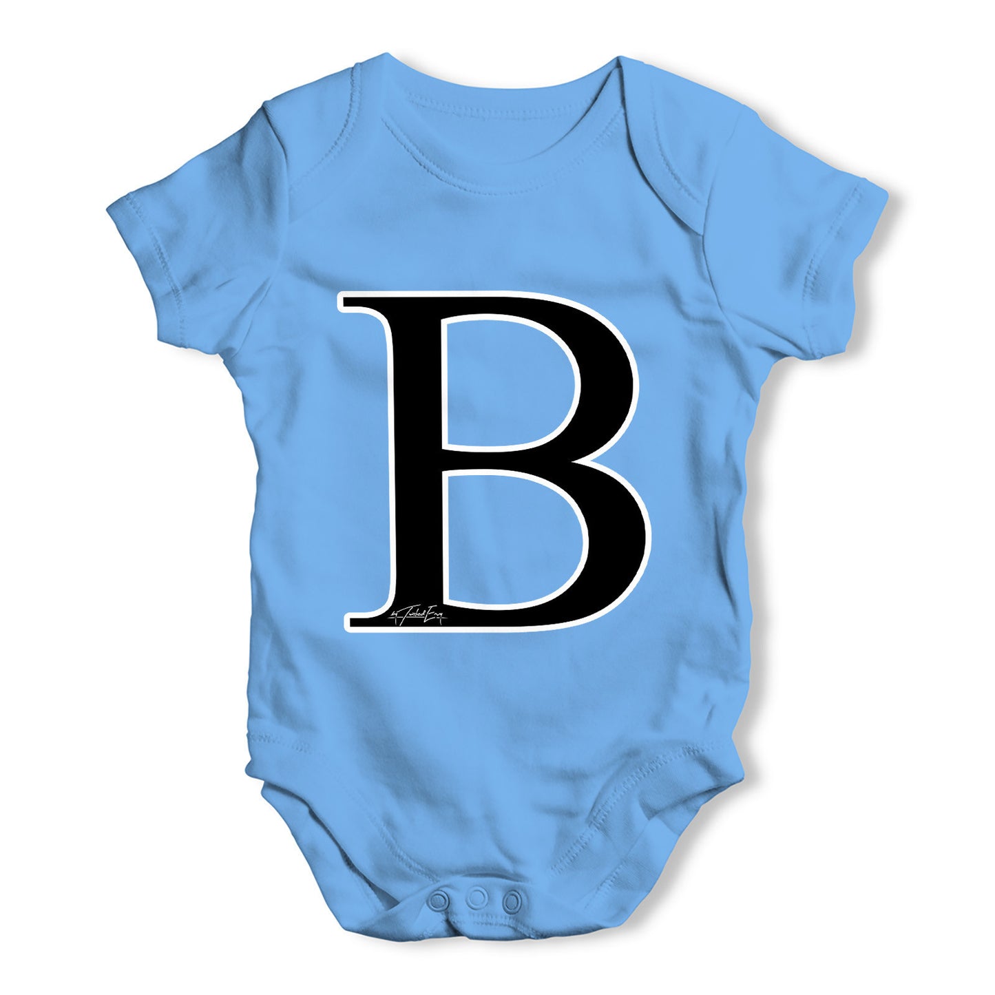 Alphabet Monogram Letter B Baby Grow Bodysuit