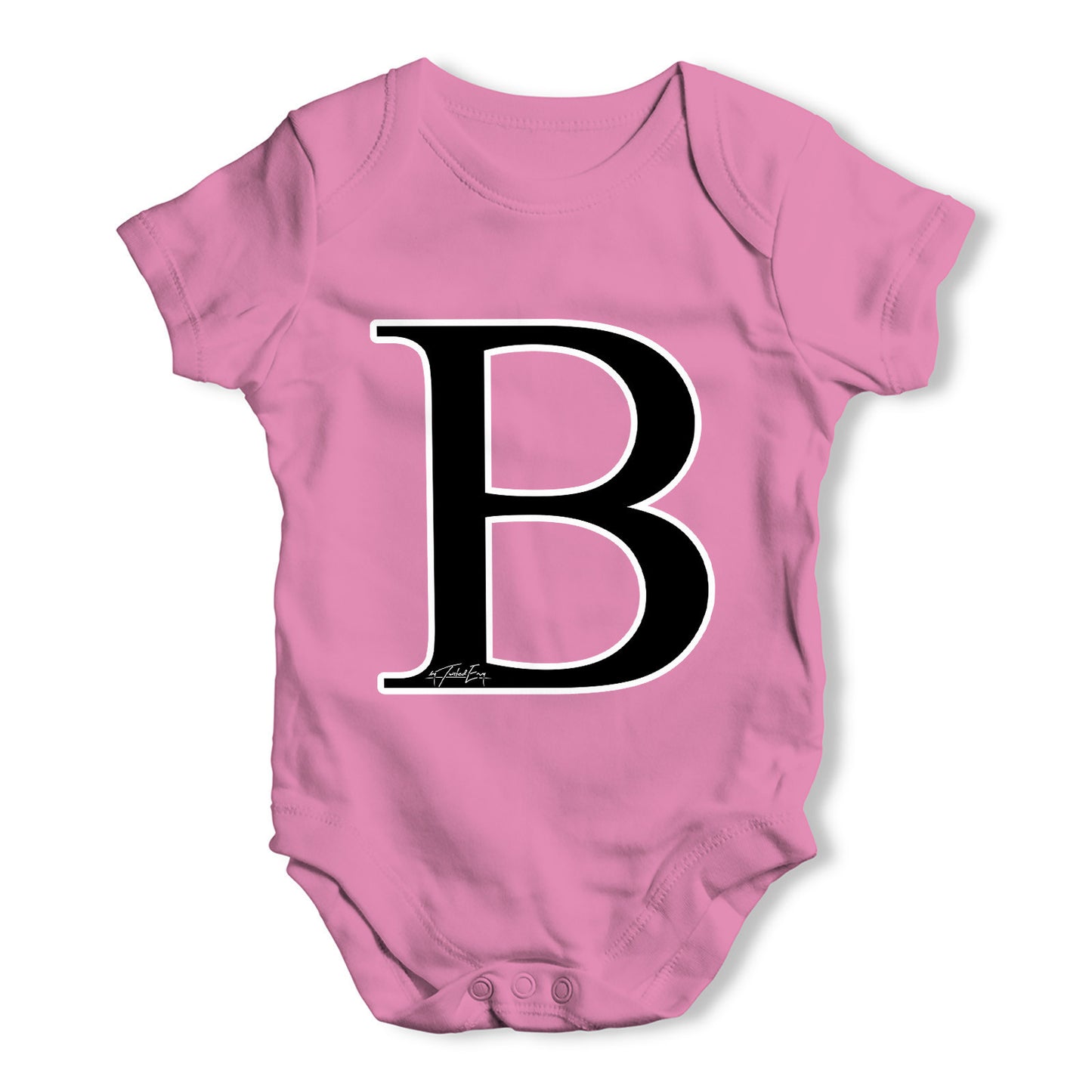 Alphabet Monogram Letter B Baby Grow Bodysuit