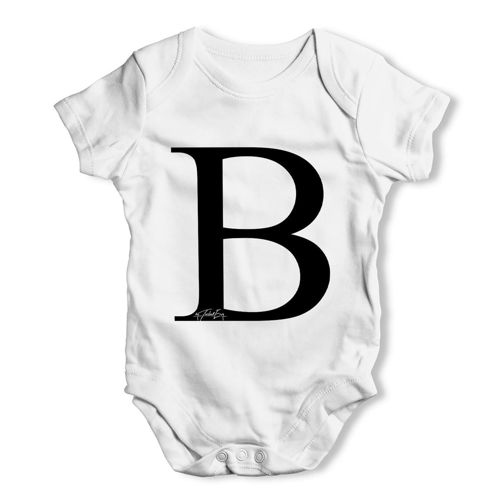 Alphabet Monogram Letter B Baby Grow Bodysuit