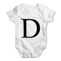 Alphabet Monogram Letter D Baby Grow Bodysuit