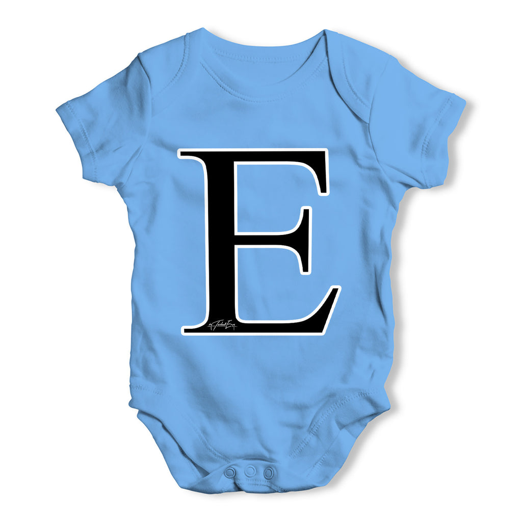 Alphabet Monogram Letter E Baby Grow Bodysuit