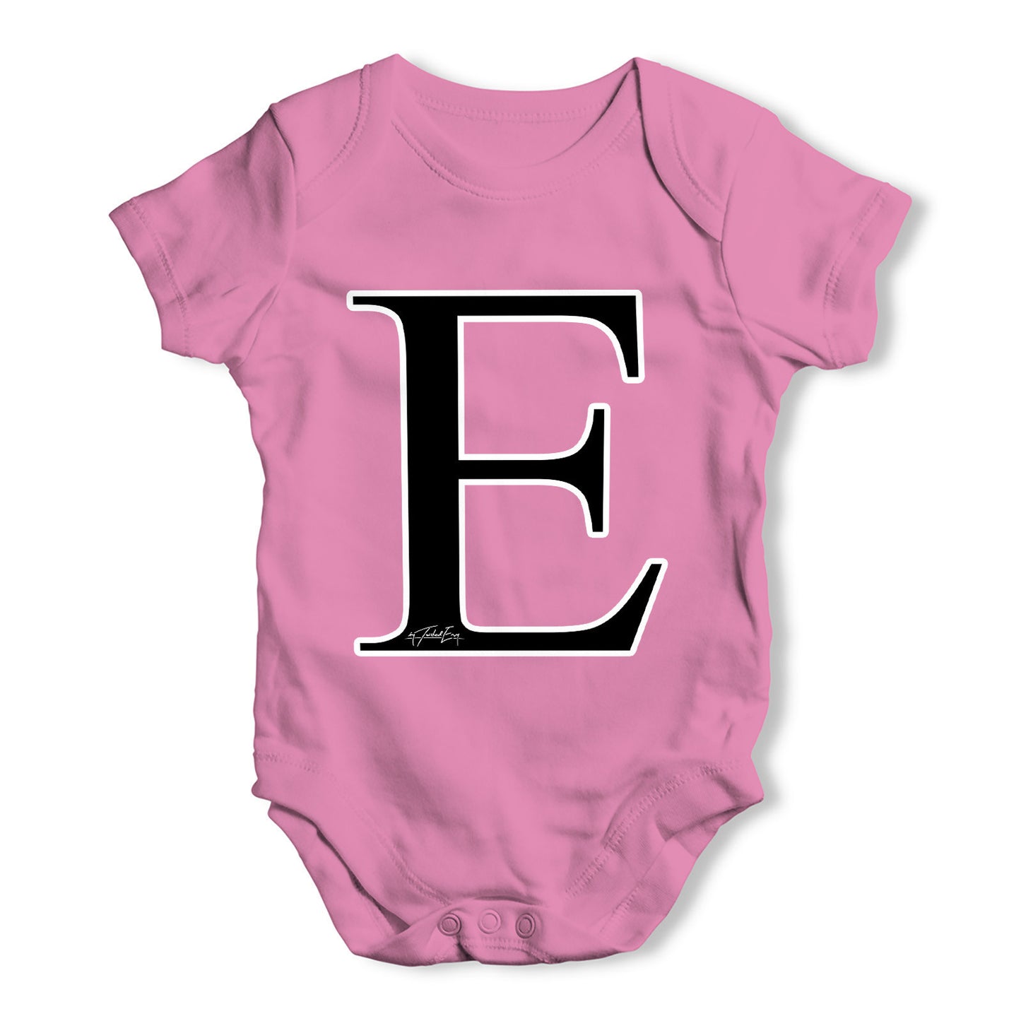 Alphabet Monogram Letter E Baby Grow Bodysuit