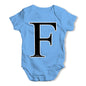 Alphabet Monogram Letter F Baby Grow Bodysuit