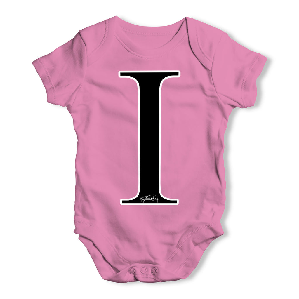 Alphabet Monogram Letter I Baby Grow Bodysuit