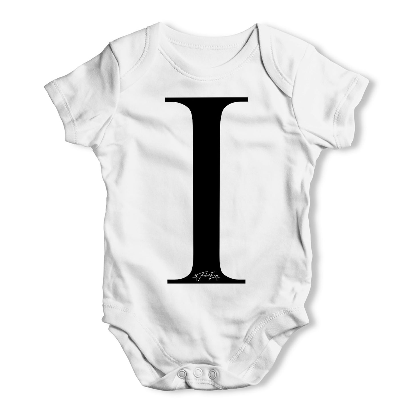 Alphabet Monogram Letter I Baby Grow Bodysuit