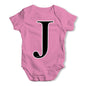 Alphabet Monogram Letter J Baby Grow Bodysuit