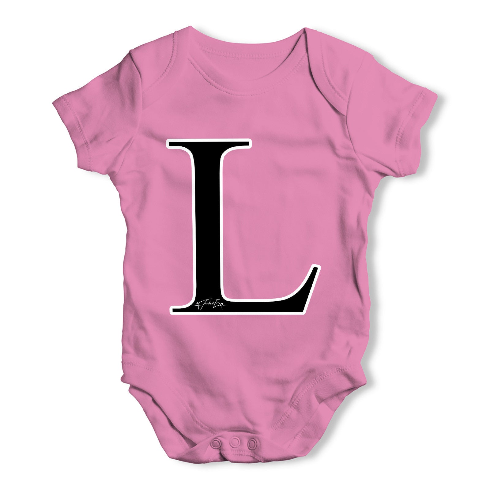 Alphabet Monogram Letter L Baby Grow Bodysuit