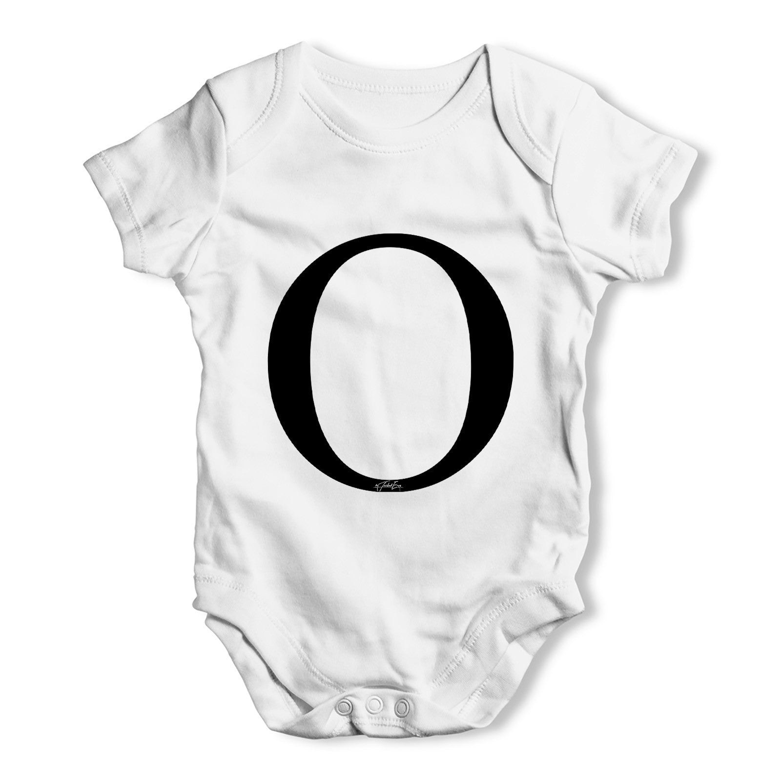 Alphabet Monogram Letter O Baby Grow Bodysuit