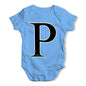 Alphabet Monogram Letter P Baby Grow Bodysuit