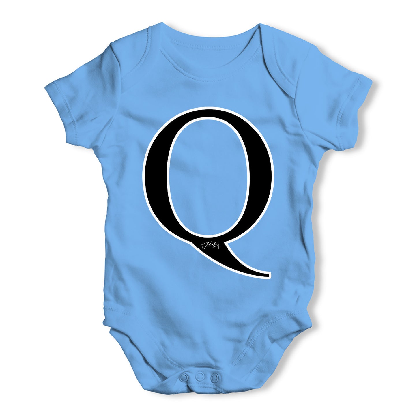 Alphabet Monogram Letter Q Baby Grow Bodysuit