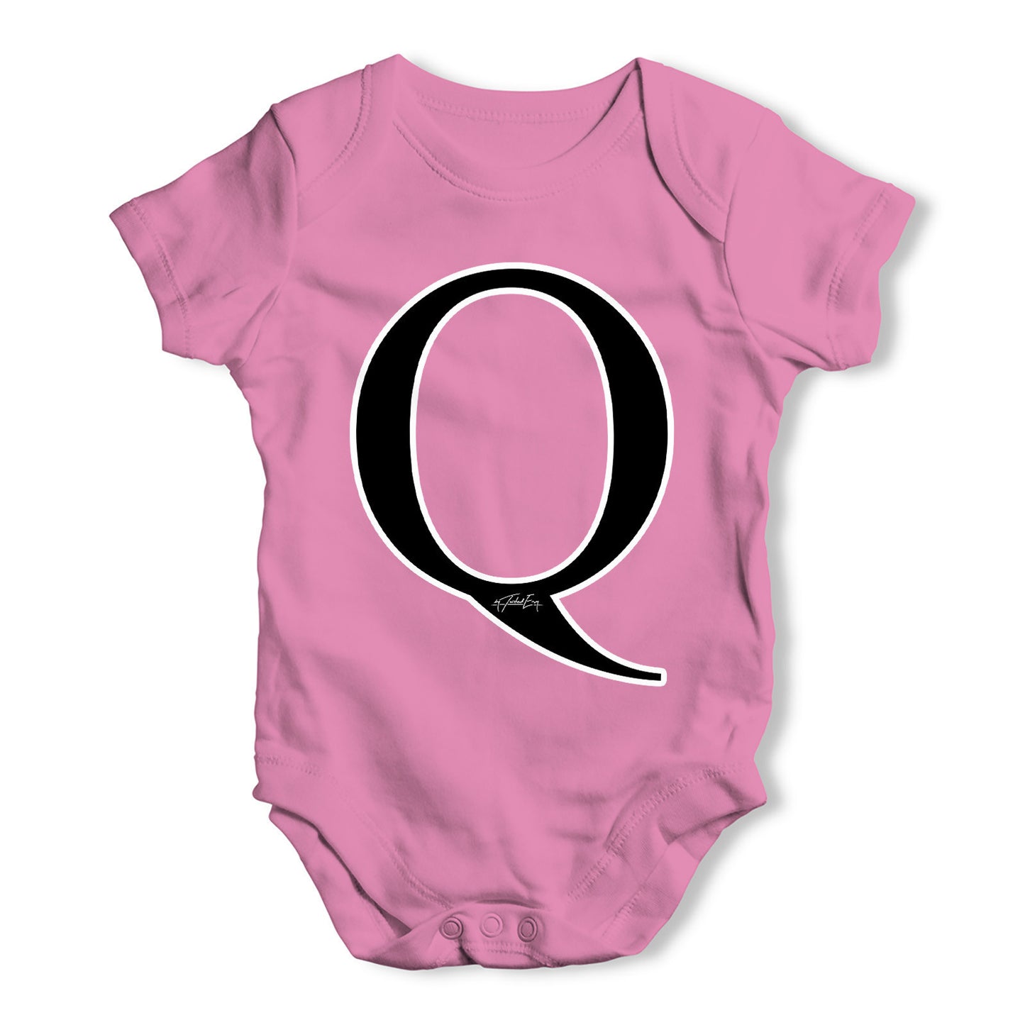 Alphabet Monogram Letter Q Baby Grow Bodysuit