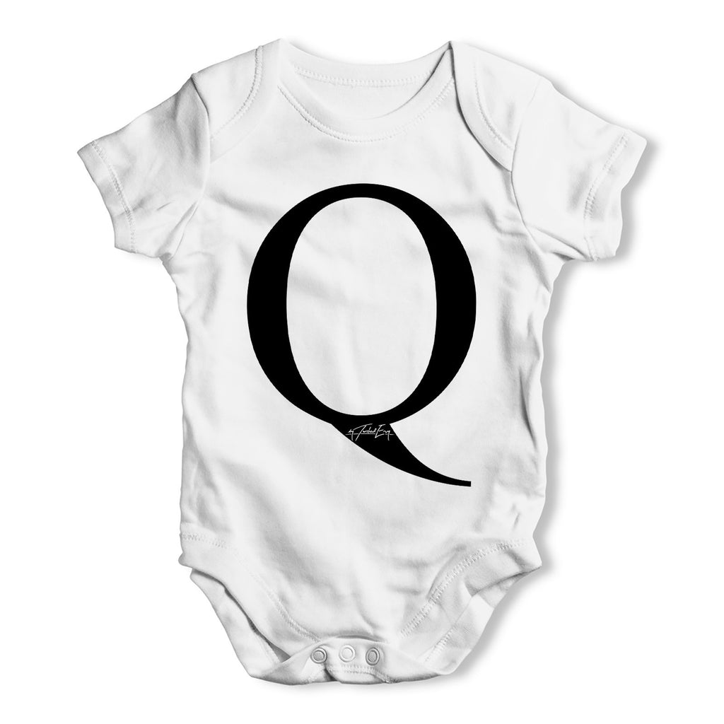 Alphabet Monogram Letter Q Baby Grow Bodysuit