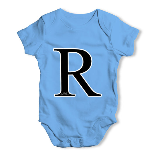 Alphabet Monogram Letter R Baby Grow Bodysuit