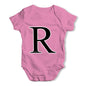 Alphabet Monogram Letter R Baby Grow Bodysuit