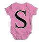 Alphabet Monogram Letter S Baby Grow Bodysuit