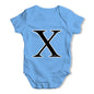 Alphabet Monogram Letter X Baby Grow Bodysuit