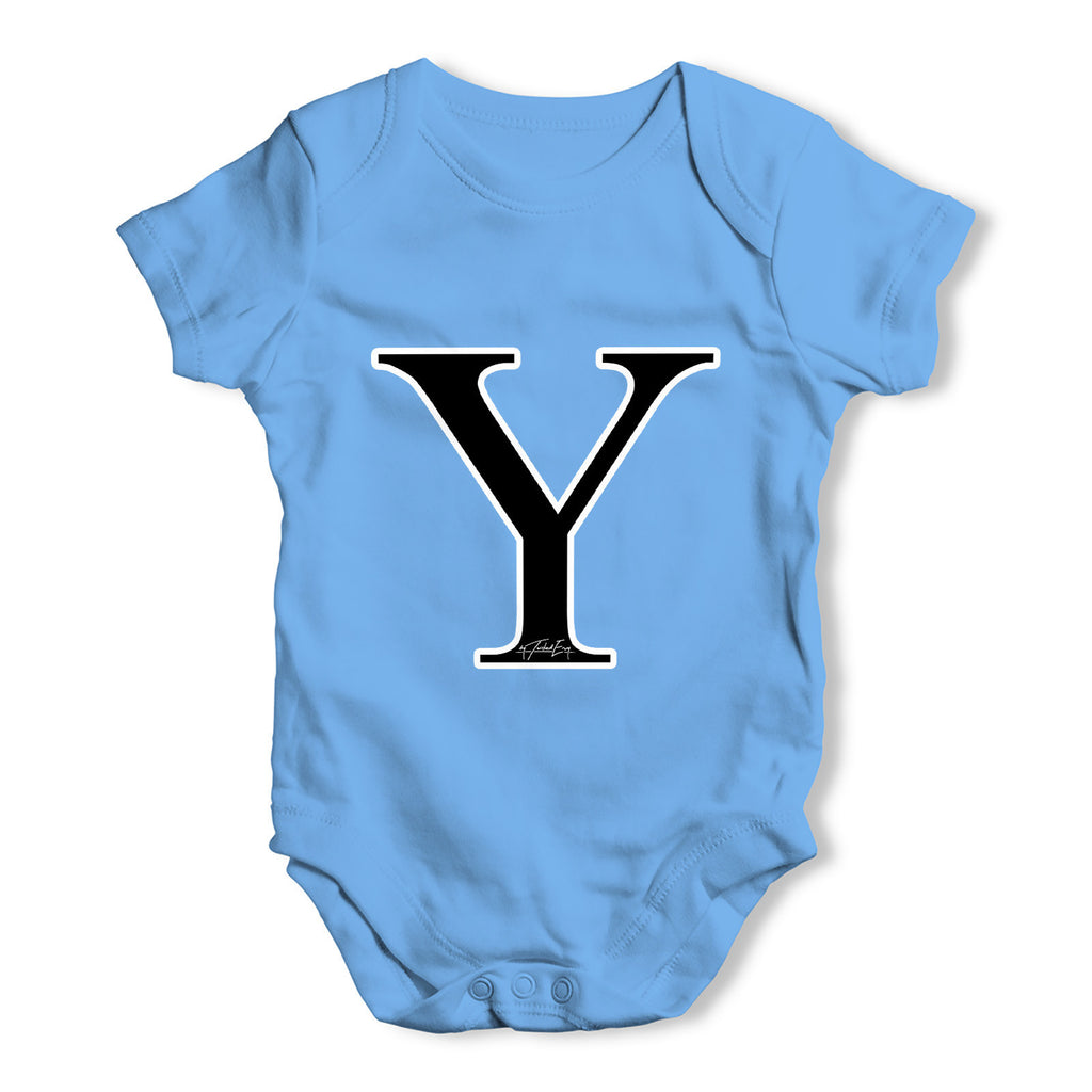 Alphabet Monogram Letter Y Baby Grow Bodysuit