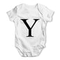 Alphabet Monogram Letter Y Baby Grow Bodysuit