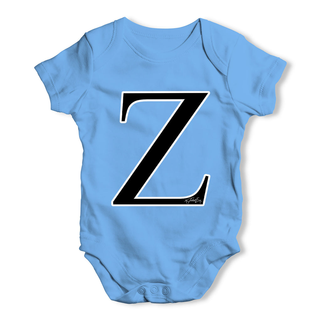 Alphabet Monogram Letter Z Baby Grow Bodysuit