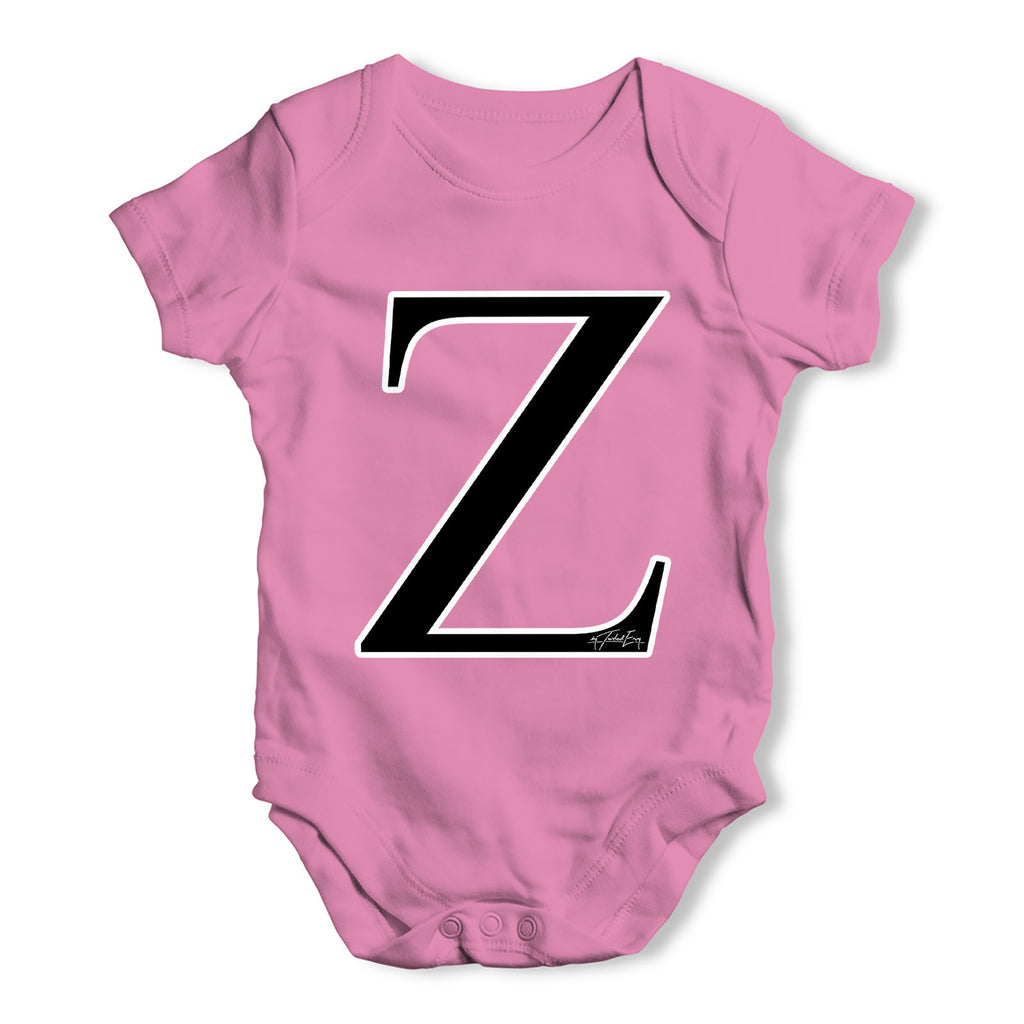 Alphabet Monogram Letter Z Baby Grow Bodysuit