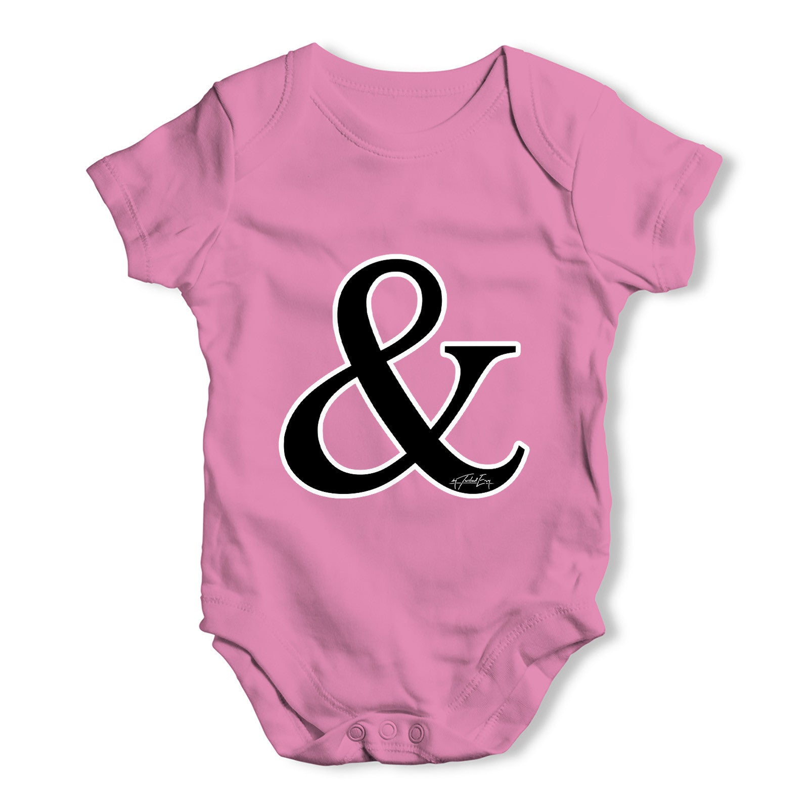 Alphabet Monogram & Ampersand Baby Grow Bodysuit