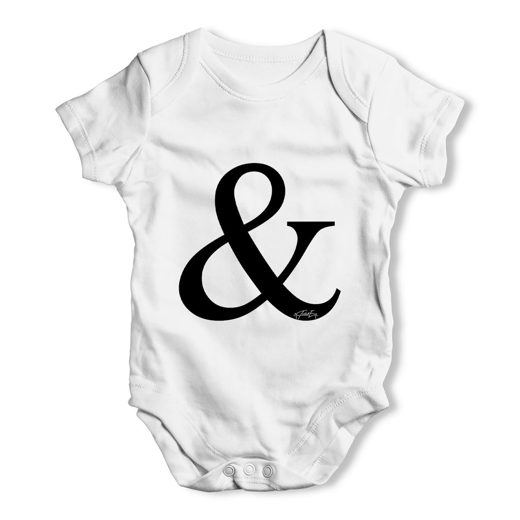 Alphabet Monogram & Ampersand Baby Grow Bodysuit