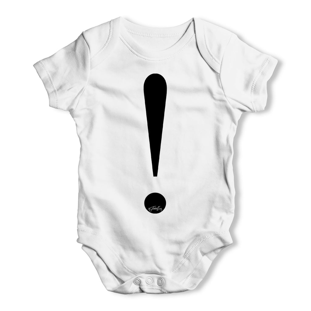 Alphabet Monogram ! Exclamation Mark Baby Grow Bodysuit