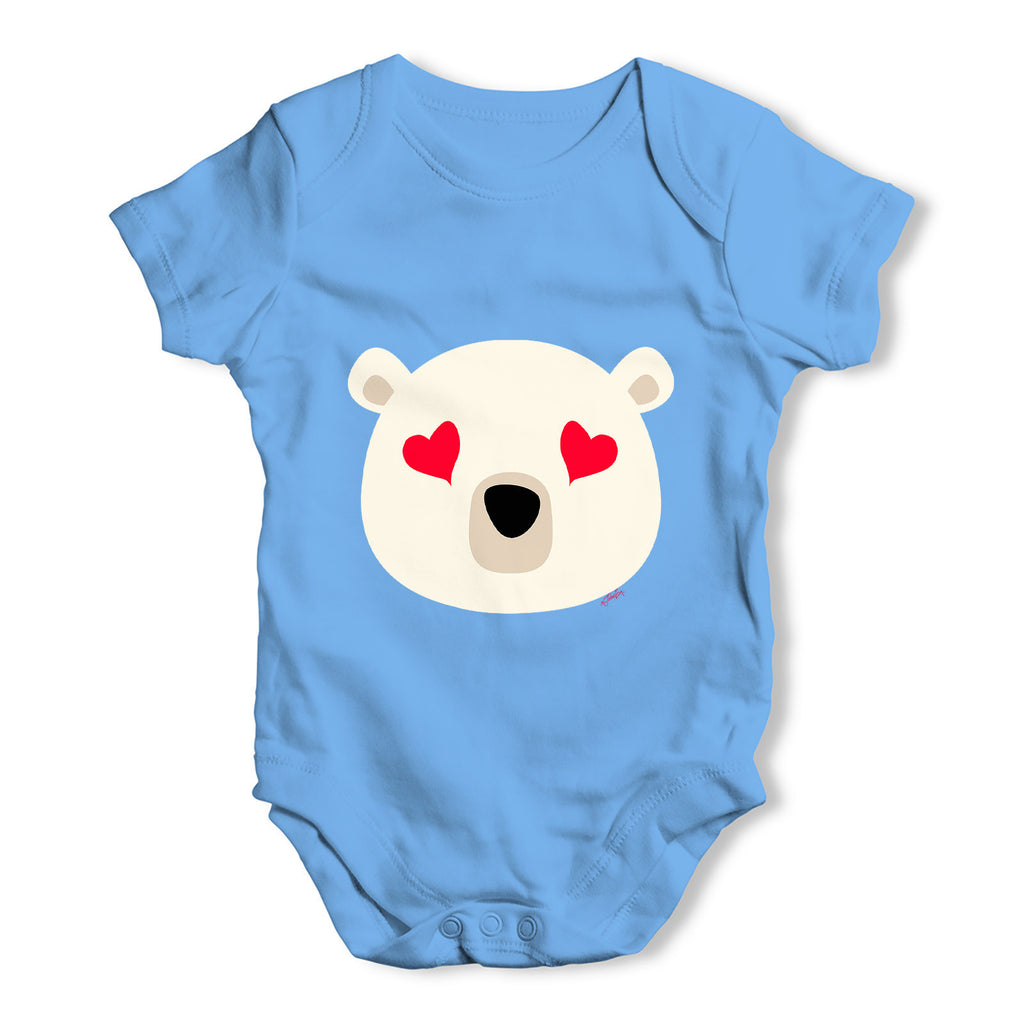 Love Hearts Bear Baby Grow Bodysuit