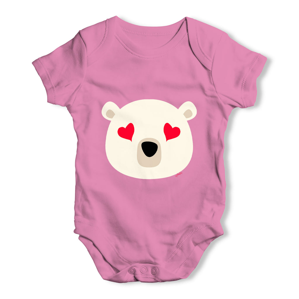 Love Hearts Bear Baby Grow Bodysuit