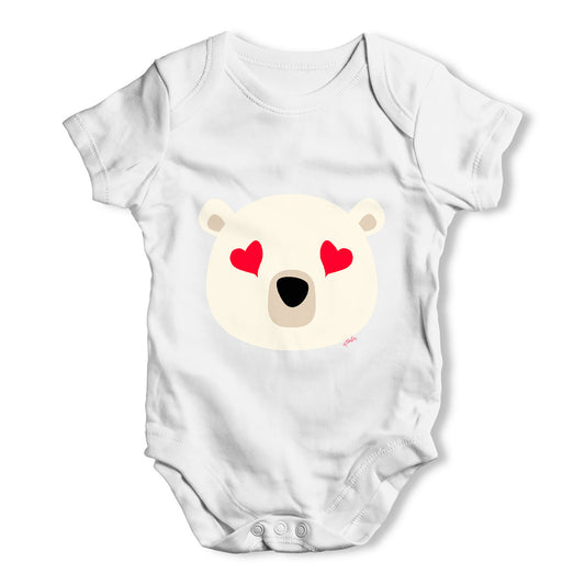 Love Hearts Bear Baby Grow Bodysuit