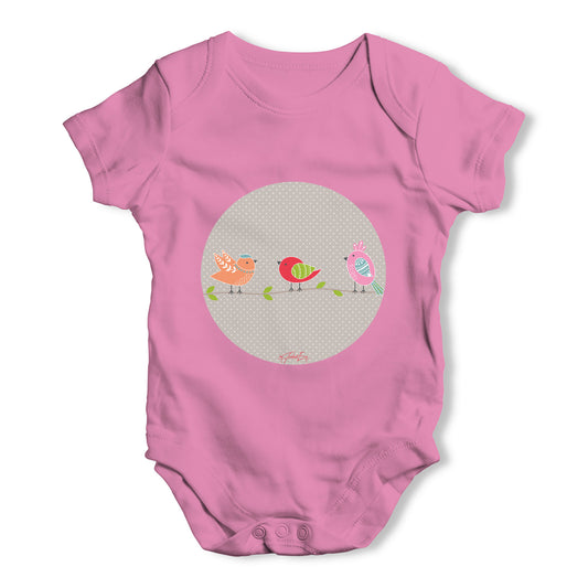 Spring Birds Baby Grow Bodysuit