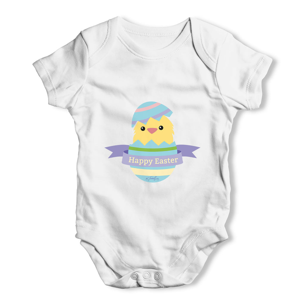 Happy Easter Chick Hatching Baby Grow Bodysuit