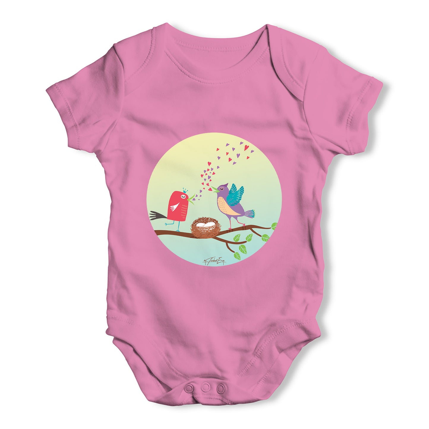 Singing Spring Birds Baby Grow Bodysuit