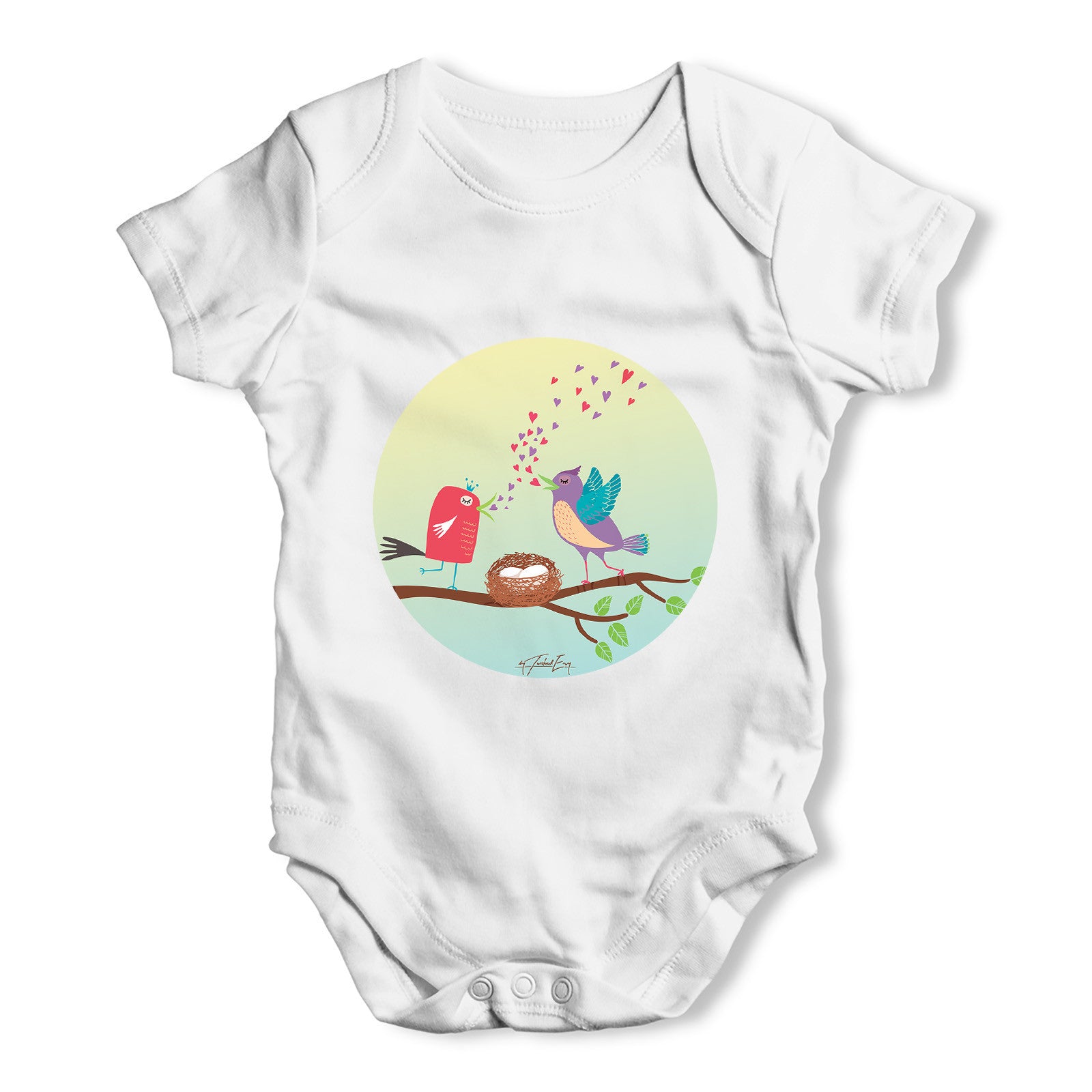 Singing Spring Birds Baby Grow Bodysuit