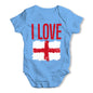 I Love England Baby Grow Bodysuit