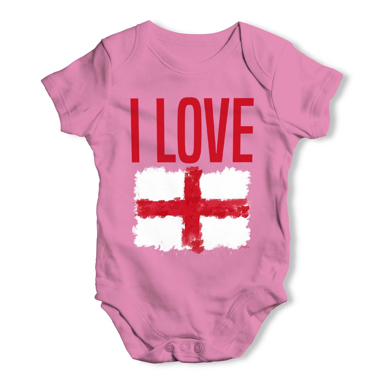 I Love England Baby Grow Bodysuit