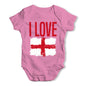 I Love England Baby Grow Bodysuit