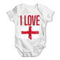 I Love England Baby Grow Bodysuit