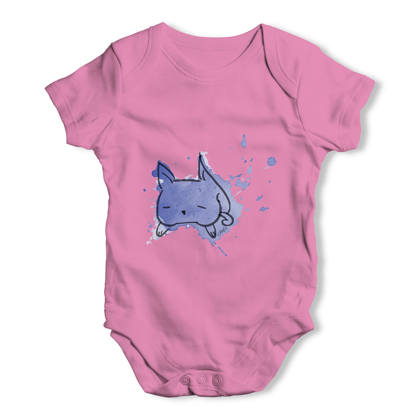 Ink Splat Cat Baby Grow Bodysuit