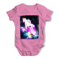 Cat Riding Unicorn In Space Baby Grow Bodysuit