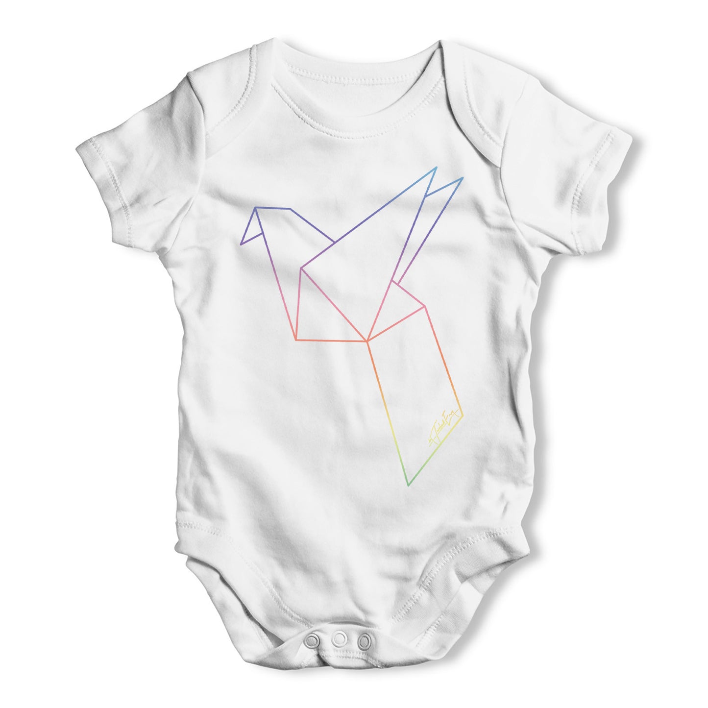 Origami Dove Baby Grow Bodysuit